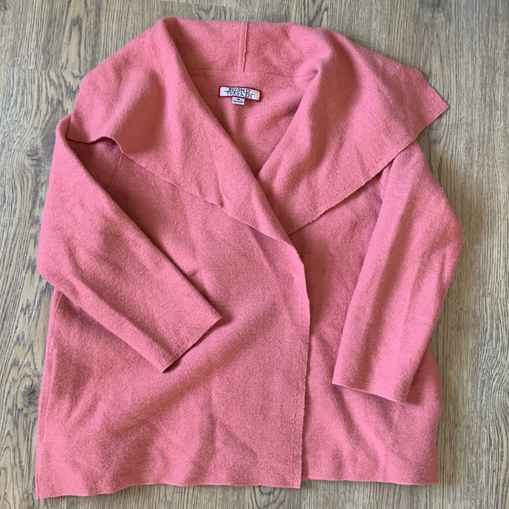 Peach oversized jacket with large collar